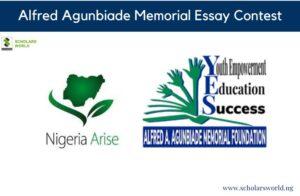 Alfred Agunbiade Memorial Foundation Essay Contest