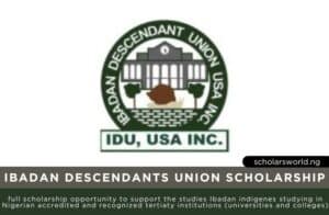 Ibadan Descendants Union IDU Scholarship