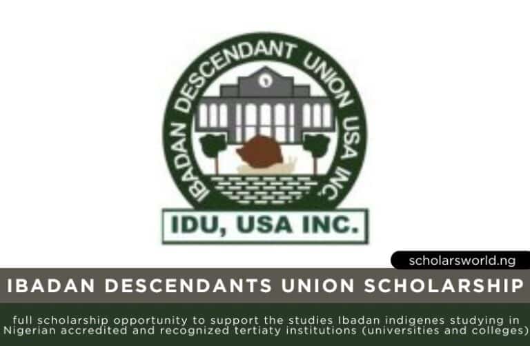 2026 IDU Scholarship (Ibadan Descendants Union of Greater Washington): Step-by-Step Guide
