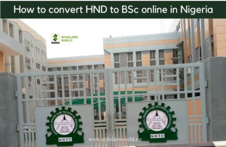 How to convert HND to BSc online in Nigeria