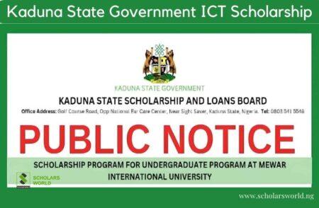 Kaduna State Government ICT Scholarship