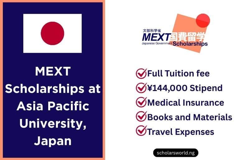 MEXT Scholarships at Asia Pacific University (APU), Japan