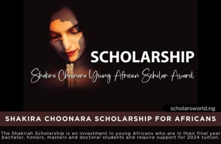 Shakira Choonara Scholarship for Africans