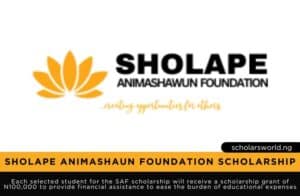 Sholape Animashaun Foundation Scholarship