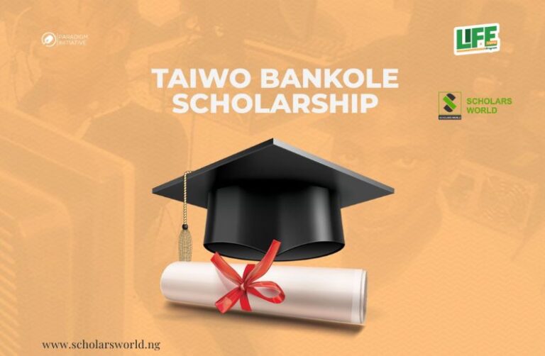 2026 Taiwo Bankole Scholarship Award for Nigerian Students
