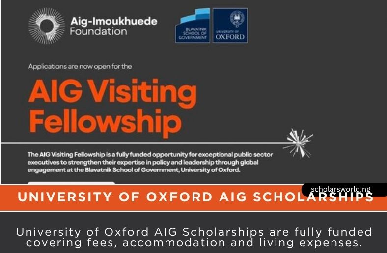 University of Oxford AIG Scholarships