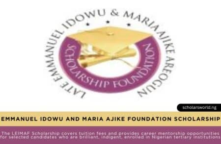 Emmanuel Idowu and Maria Ajike Foundation Areogun LEIMAAF Scholarship