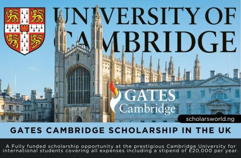 Gates Cambridge Scholarship in UK 2027 (Fully Funded Opportunity)