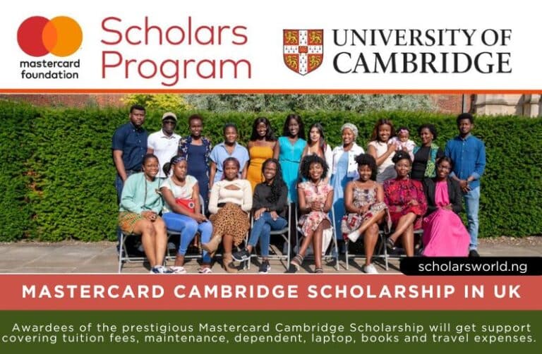Mastercard Cambridge Scholarship 2027 in UK for Africans: Fully Funded Opportunity