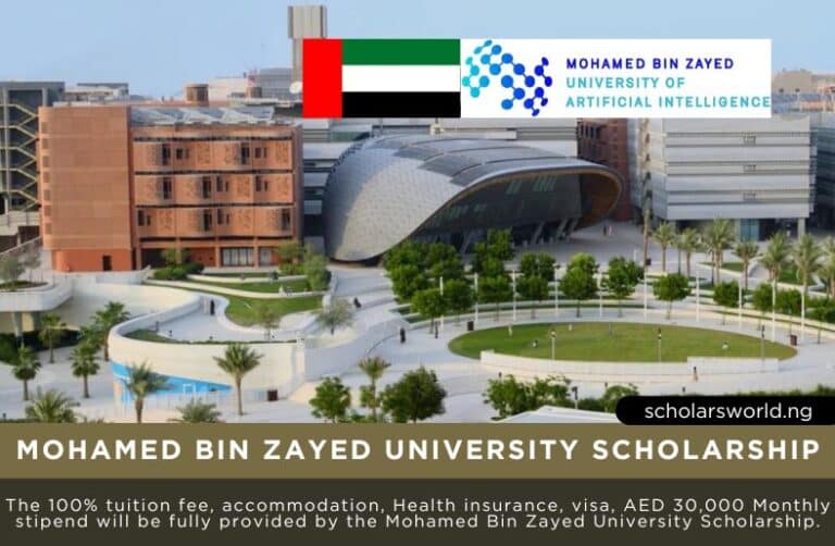 Mohamed Bin Zayed University Scholarship 2027 in UAE for International Students (Fully Funded)