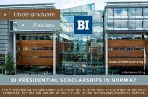 BI Presidential Scholarships in Norway