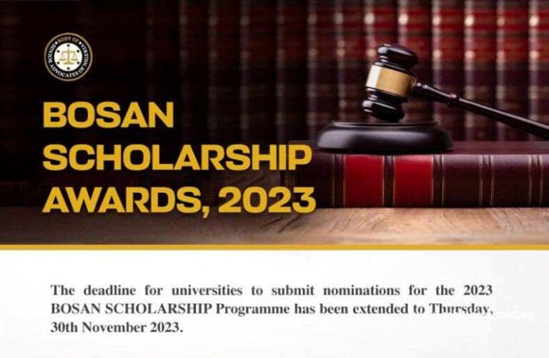 2023 BOSAN Scholarship Awards: Unveiling Excellence For Nigerian ...