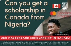 UBC Mastercard Scholarship in Canada