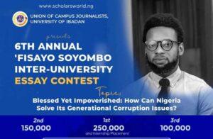 Fisayo Soyombo Essay Competition