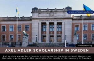 Axel Adler Scholarship in Sweden