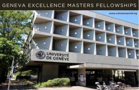 University of Geneva Excellence Masters Fellowships