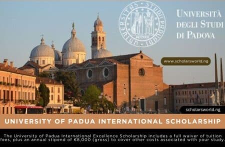 University of Padova International Excellence scholarship in Italy