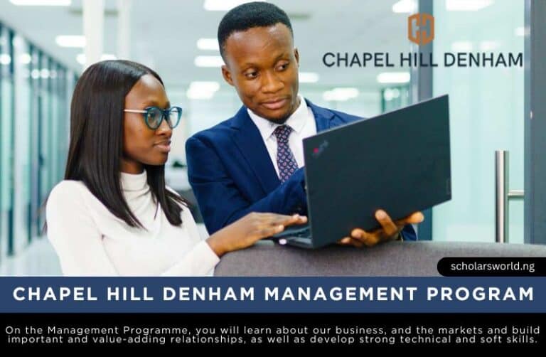 Chapel Hill Denham Management Programme 2027: Career Development Opportunity
