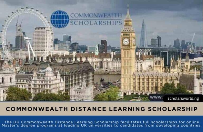 Commonwealth Distance Learning Scholarship 2026 UK: Opportunity for Developing Countries