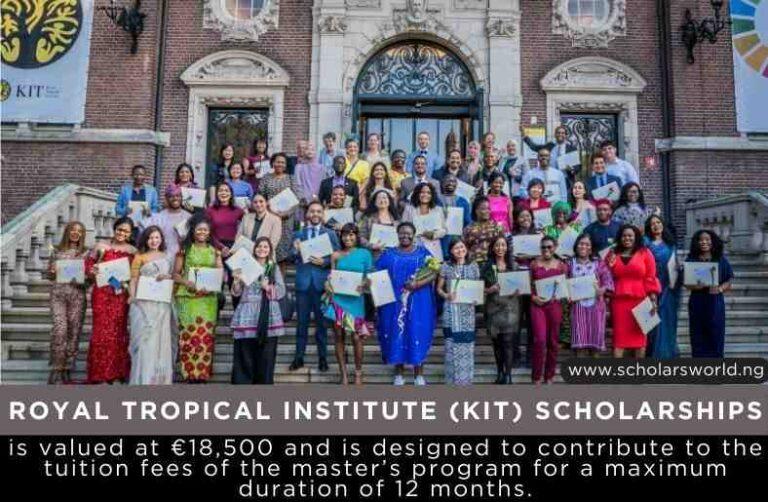 Royal Tropical Institute KIT Masters Scholarships 2024/25 Empowering