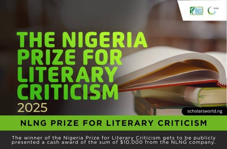 NLNG Prize for Literary Criticism 2025: $10,000 To Be Won