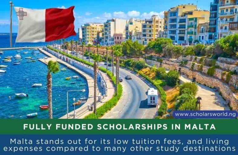 Fully Funded Government Scholarships in Malta for International Students 2024/25
