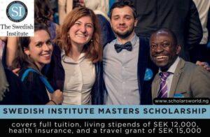 Swedish Institute Masters Scholarship