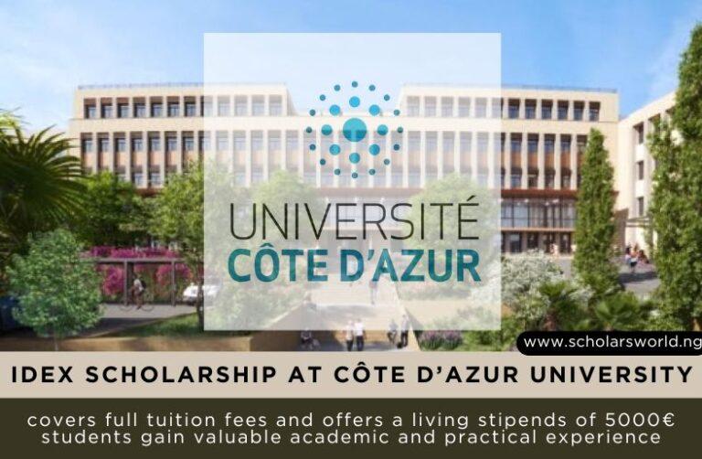 France IDEX Scholarship at Côte D’Azur University 2026: Fully Funded Opportunity