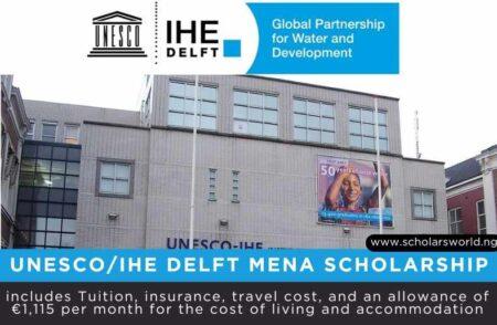 IHE Delft MENA Scholarship