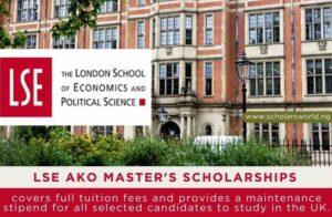 London School of Economics AKO Master's Scholarships