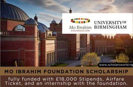 Mo Ibrahim Foundation Scholarship at Birmingham University
