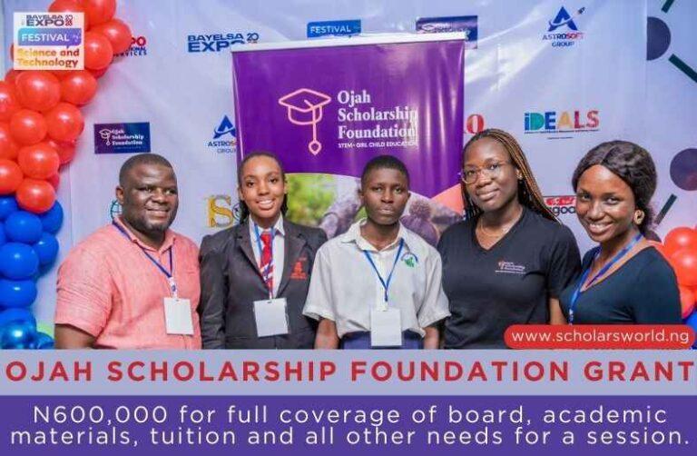 OSF Scholarship 2026 (Ojah Scholarship Foundation): ₦600K Annual Opportunities