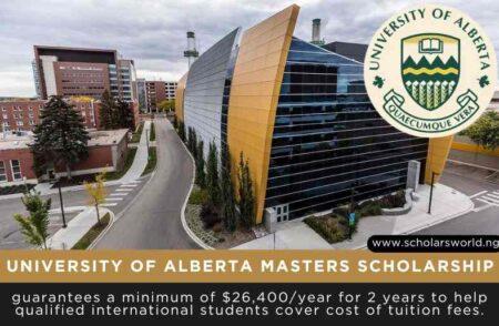 University of Alberta Masters Scholarship