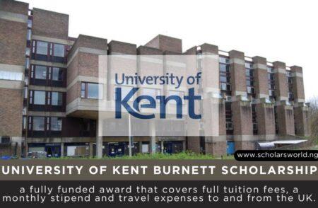 University of Kent Burnett Scholarship