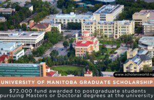 University of Manitoba Graduate Scholarship