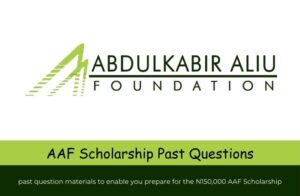 AAF Scholarship Past Question