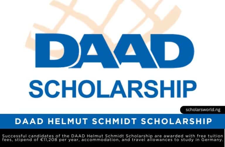 DAAD Helmut Schmidt Scholarship 2026 in Germany: Fully Funded Opportunity