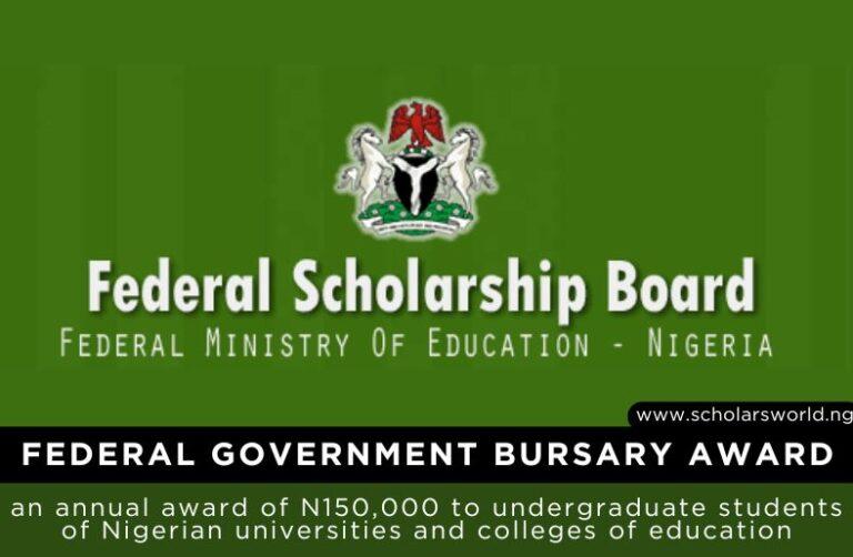 Federal Government FSB Education Bursary Award 2026 (EBA): Opportunity for Nigerians