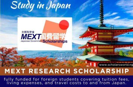 Japan Government MEXT Scholarship