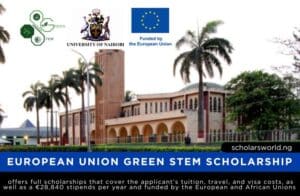 GREEN STEM Scholarship (Intra Africa Mobility Program)