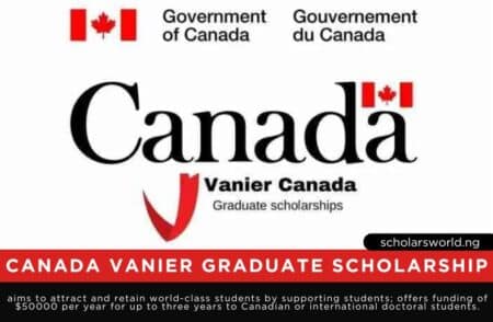 Government of Canada Vanier Graduate Scholarship