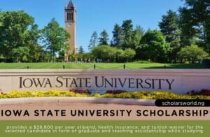 Iowa State University Masters Scholarship