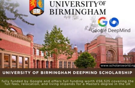 University of Birmingham DeepMind Scholarship