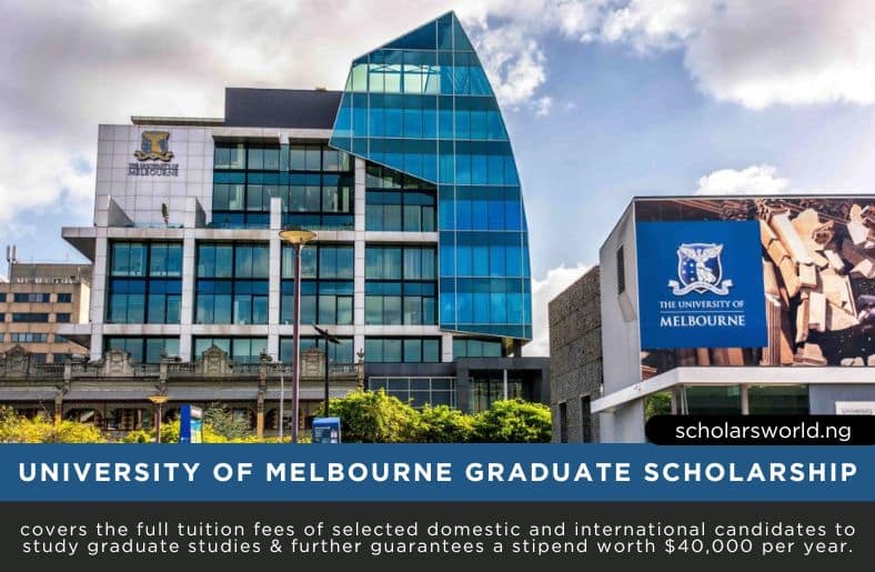 2024 University of Melbourne Graduate Scholarship