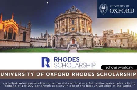 University of Oxford Rhodes Scholarship