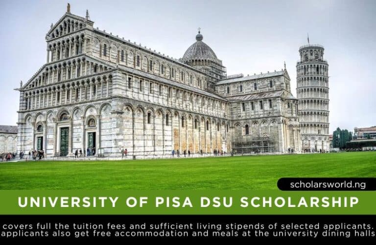 University of Pisa DSU Scholarship 2027 in Italy: Fully Funded Opportunity