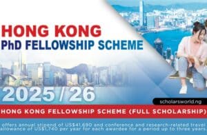 2025 Hong Kong Fellowship Scheme