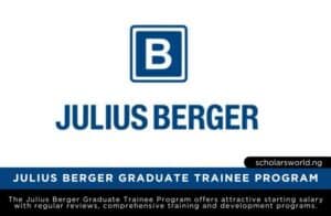 Julius Berger Graduate Trainee