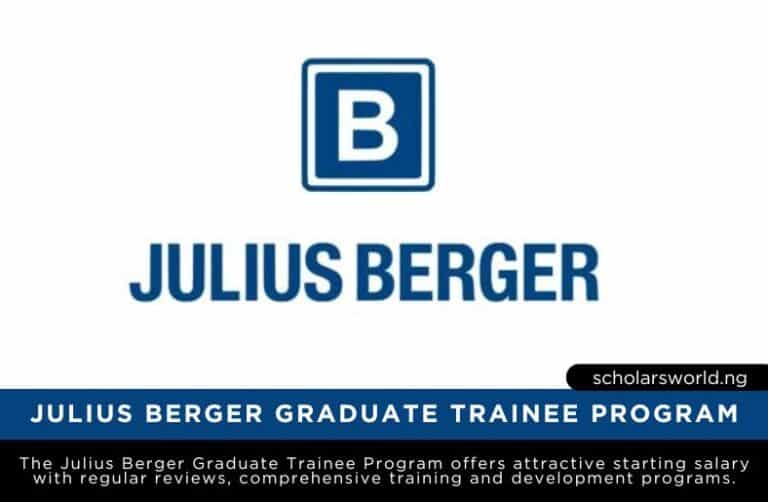 Julius Berger Graduate Trainee Program 2026: Empowering Young Nigerians