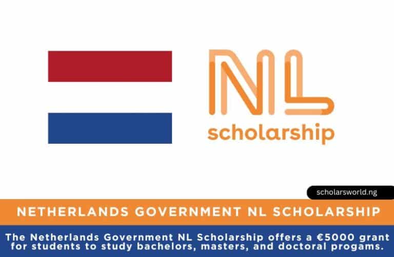 Netherlands Government NL Scholarship 2027 for International Students (APPLY)